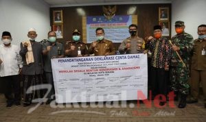 Pemkot Serang Bersama Forkopimda Deklarasikan Aksi Damai Tolak Aksi Anarkisme