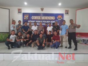 Polres Konsel Gelar Coffee Morning Bersama Wartawan