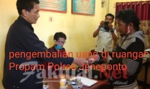 Oknum Anggota Polres Jeneponto Akhirnya Kembalikan Uang Daeng Sattu, Warga Biringbulu