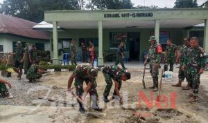 Perindah Satuan, Anggota Koramil 1417-12/Moramo Laksanakan Pembenahan Pangkalan
