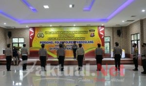 107 Personel Polres Pandeglang Mendapatkan Kenaikan Pangkat
