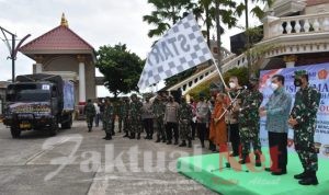 Terkait Bencana, Pangdam VI Mulawarman Lepas Bantuan Sembako dan Medis