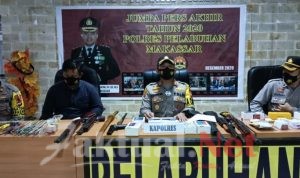 Press Release Akhir Tahun 2020, Ini Jumlah Kasus di Polres Pelabuhan Makassar