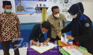 Penandatanganan MoA Pemdes Saotanre dan Himaprodi Ekos IAIM