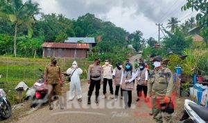 Polsek Tompobulu Polres Gowa Laksanakan Pengamanan Pemakaman Jenazah Pasien Covid-19