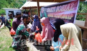 Manfaatkan Hari Libur, Dandim 1420 Sidrap Sisir Wilayah Pedalaman Bantu Warga Kurang Mampu