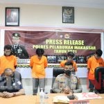 Sita 208 Gram Sabu, Polres Pelabuhan Makassar Amankan Empat Tersangka di Rumah Kost