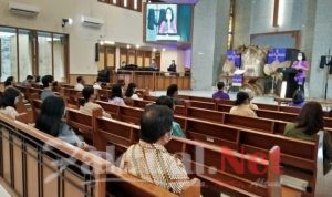 Bati Komsos Koramil 03 Serengan Lakukan Pengecekan Prokes Ibadah Minggu