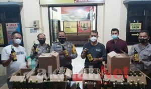 KRYD, Polsek Batang Kota Amankam Ratusan Botol Miras