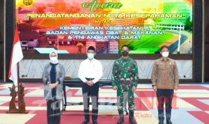 Menkes, Kasad dan Kepala BPOM Tandatangani Nota Kesepahaman Penelitian