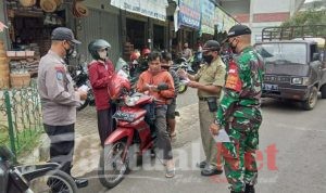 Tekan Angka Covid-19, Koramil 02/Nguter Bersama Satgas Covid-19, Ingatkan Warga Terapkan 5M