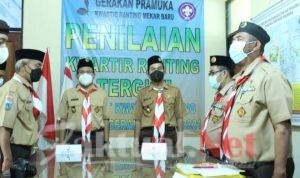 Ka Mabiran Mekar Baru Hadiri Penilaian Kwarran Tergiat