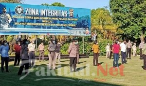 Polres Tabanan Gelorakan Semangat Zona Integritas dan Tetap Disiplin Prokes