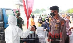 Polres Serang Kota dan Satgas COVID-19 Gelar Program Screening 3T Di Kawasan Banten Lama