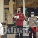 Kasubbag Humas Polres Tabanan Sampaikan Arahan Himbauan Prokes dan Larangan Mudik