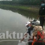Dekot dan Perwakilan Ormas Jakut  Tabur 7000 Benih Ikan Nila di Waduk Papanggo 