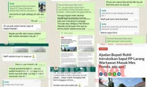 Heboh, Berita Ajudan Bupati Rohil Instruksikan Satpol PP Larang Wartawan Masuk Mes Pemda Menghilang