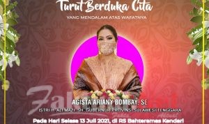 Agista Aryani Berpulang Sultra Berduka. Meninggal Akibat Covid-19 ?