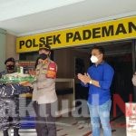 Aspotmar PUSHIDROS TNI AL Berikan Nasi Tumpeng Kepada Kapolsek Pademangan di Hari Bhayangkara