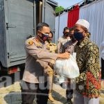 Ditengah PPKM, Polres Serang Bagikan 600 Paket Sembako