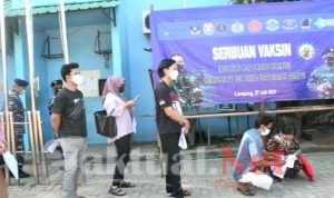 Masyarakat Lampung Ucapkan Terima Kasih atas Program Serbuan Vaksinasi Covid-19 kepada TNI AL