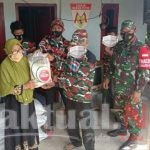 Koramil Kragilan Gandeng Ormas LMP MAC Kragilan Distribusikan Bansos