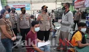 Dukung Program Pemerintah, Polres Serang Gelar Vaksinasi Massal, 336 Orang Berhasil di Vaksin