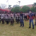 Apel Persiapan Pengamanan Kunker Wakil Presiden RI Dalam Rangka Serbuan Vaksin Di Ponpes An Nawawi Tanara