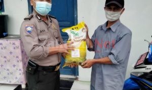 Polres Serang Kembali Salurkan Bansos dan Beri Imbauan Prokes