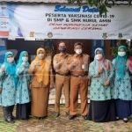 Camat Mekar Baru Tinjau Vaksinasi di SMK Nurul Amin