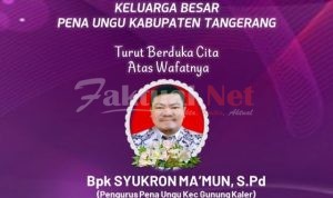 Pena Ungu Kabupaten Tangerang Berduka Cita Atas Meninggalnya Bapak Syukron Ma’mun