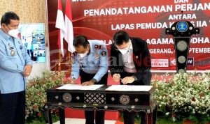 Lapas Pemuda Kelas IIA Tangerang Tandatangani Perjanjian Kerjasama dengan Sekolah Tinggi Agama Buddha Nalanda
