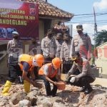 Kapolres Pandeglang Meletakan Batu Pertama Pembangunan Gedung Polsek Cadasari