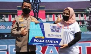 PT Multidisposindo Jaya Berikan 10.000 Paket Masker Untuk Polda Banten