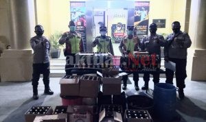 Hari ke 3 Operasi Bina Kusuma Maung, Polres Serang Amankan 255 Botol Miras