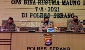 Antisipasi Preman dan Kriminal, Kapolres Serang Pimpin Rakor Operasi Bina Kusuma II Maung 2021