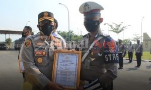 17 Anggota Satlantas Polres Serang Dapat Penghargaan
