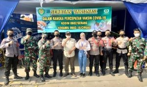 Muspika Ciruas Kawal Vaksinasi COVID-19 Yang Diselenggarakan Oleh Bank BCA
