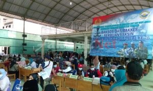 Serbuan Vaksinasi Maritim COVID-19 TNI AL Koarmada I di Ponpes Darul Falah Carenang