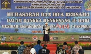 Lapas Kelas 1 Tangerang Gelar Muhasabah dan Doa Bersama Mengenang 40 Hari Musibah Kebakaran