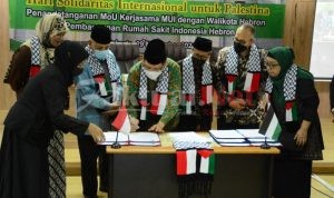 MUI Teken MoU Pembangunan RSIH dengan Wali Kota Hebron