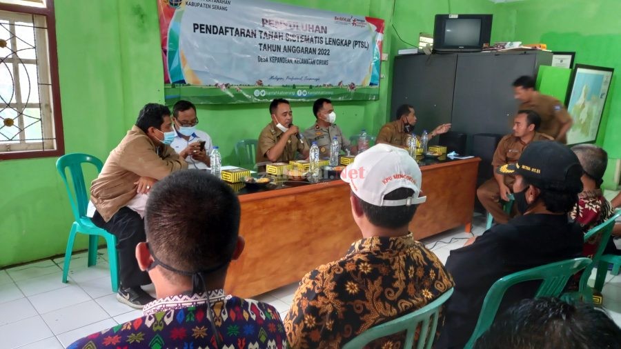 Camat Ciruas Membuka Penyuluhan PTSL TA 2022 : PTSL Memiliki Manfaat Yang Sangat Penting
