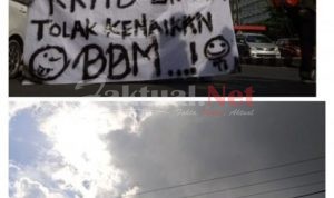 Puluhan Mahasiswa UIN Alauddin Yang Tergabung Di KKMB Laksanakan Unjuk Rasa Menolak Kenaikan BBM