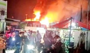 Kebakaran di Desa Pelawad Mendapat Respon Cepat Dari Petugas Kebakaran dan Polisi
