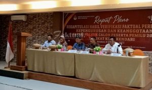 Rapat Pleno Hasil Perbaikan Verifikasi Faktual, PSI dan Partai Buruh Memenuhi Syarat di Kota Kendari
