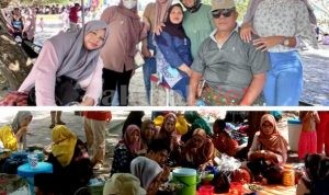 Pasca Lebaran, Keluarga Besar Purnawirawan Mayor Infantri Berlibur ke Pantai Mutiara Buteng