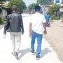 Kades Ranjeng Memantau Rekontruksi Jalan Desa di BCP 1