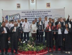 Deklarasi Tim Hukum Nasional  AMIN Wilayah Sultra Diikuti Sejumlah Pengacara Senior
