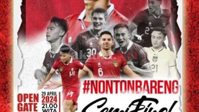Gemoinya Kendari Gelar Nobar Piala Asia U23 di eks MTQ