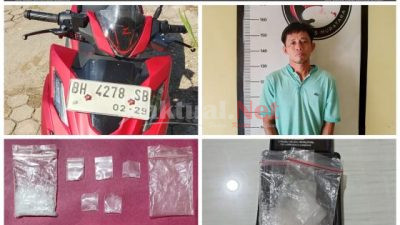 Pengedar  Narkoba Jenis Shabu Dicegat Sat Res Narkoba Polres Muratara Saat Melintas Di Jalan Poros Desa Terusan